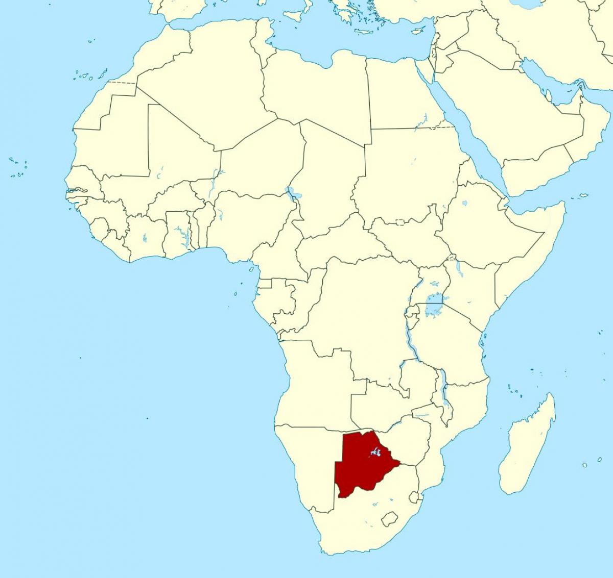 แผนที่ของบอทสวานาแอฟริกา