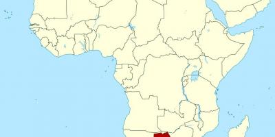 แผนที่ของบอทสวานาแอฟริกา
